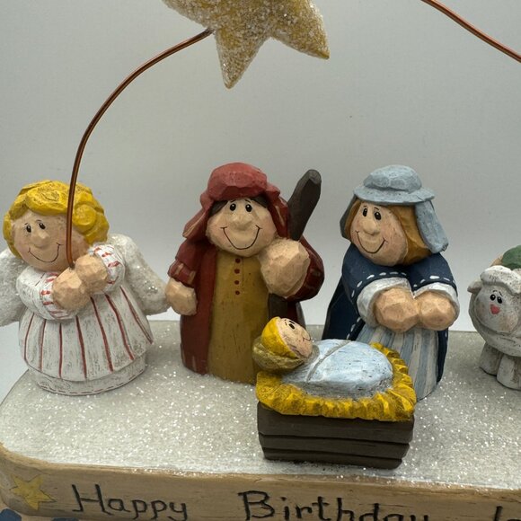 Eddie Walker Midwest Cannon Falls 2000 Happy Birthday Jesus Nativity Figurine - Picture 2 of 7